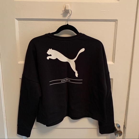 Black Puma Cropped Crewneck - Picture 2 of 4